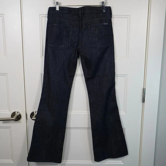 7 FOR ALL MANKIND A Pocket “The Lexie” Womens Size 30P Bootcut Blue Jeans - Picture 5 of 7